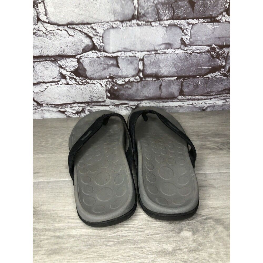 Vionic Wave Black Toe Post Flip Flop Sandals Unis… - image 4